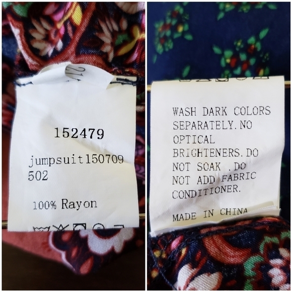 Deep V flowy lightweight floral paisley romper - Picture 9 of 12